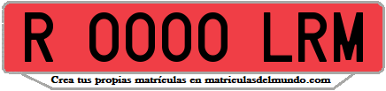 Ejemplo matrícula de remolque de España serie LRM