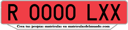 Ejemplo matrícula de remolque de España serie LXX