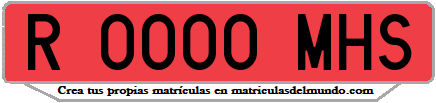 Ejemplo matrícula de remolque de España serie MHS