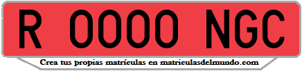 Ejemplo matrícula de remolque de España serie NGC