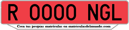 Ejemplo matrícula de remolque de España serie NGL