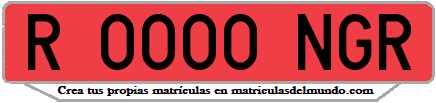 Ejemplo matrícula de remolque de España serie NGR
