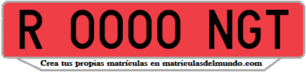 Ejemplo matrícula de remolque de España serie NGT
