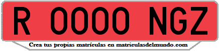 Ejemplo matrícula de remolque de España serie NGZ