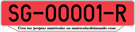 Ejemplo antigua matrícula provincial remolque de Segovia