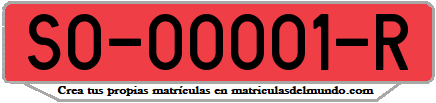 Ejemplo antigua matrícula provincial remolque de Soria