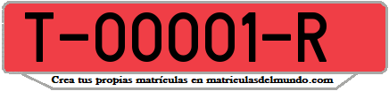 Ejemplo antigua matrícula provincial remolque de Tarragona