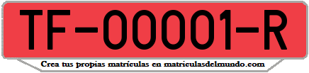 Ejemplo antigua matrícula provincial remolque de Santa Cruz de Tenerife