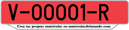 Ejemplo antigua matrícula provincial remolque de Valencia