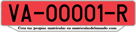 Ejemplo antigua matrícula provincial remolque de Valladolid