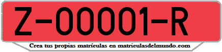 Ejemplo antigua matrícula provincial remolque de Zaragoza