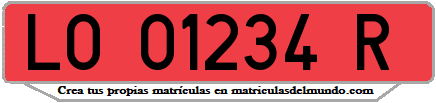 Matrícula de camión de España para remolque provincial