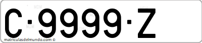 Matrícula de La Coruña provincial