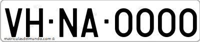 Ejemplo antigua matrícula especial provincial de vehículo histórico de Navarra