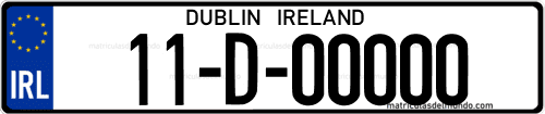 Matrícula creada gratuitamente de Irlanda actual