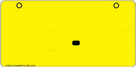 matrícula de coche de keicar con fondo amarillo