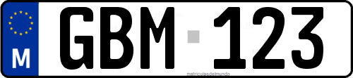 Genera y crea tu propia matricula de Malta actual con letra M