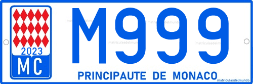 Ejemplo de matrícula de Mónaco de coche de lujo con letras M999 spotting