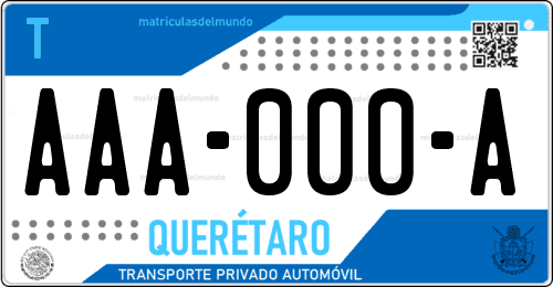 Placa de matrícula de México de Querétaro