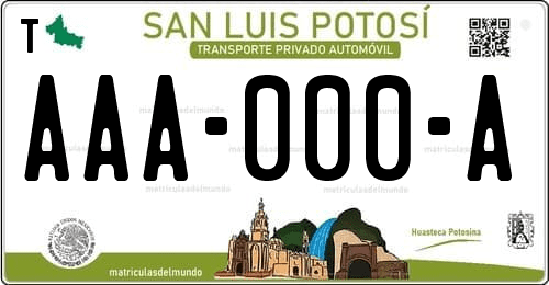 Placa de matrícula de México de San Luis Potosí