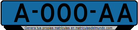 Matrícula de coche de Holanda comenzando por letra A para taxi