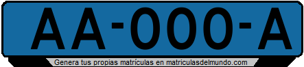 Matrícula de coche de Holanda para taxi con tres números