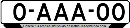 Matrícula de coche de Holanda actual azul para taxi