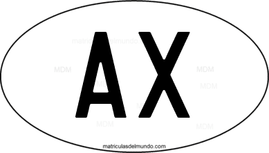 international oval code AX from Islas Åland