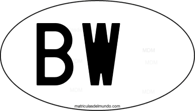 código internacional BW de Botsuana
