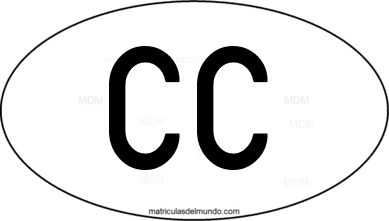 international oval code CC from Islas Cocos