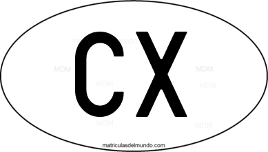 international oval code CX from Isla de Navidad