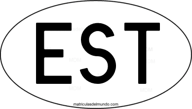 international oval code EST from Estonia