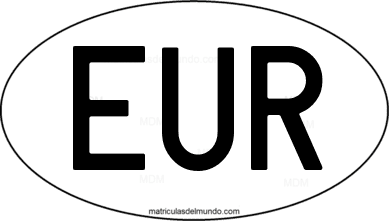 código internacional EUR de  EUROPA