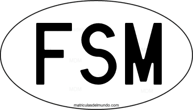 international oval code FSM from Estados Federados de Micronesia