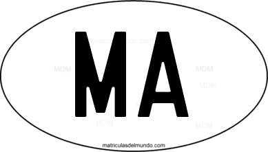 international oval code MA from Marruecos