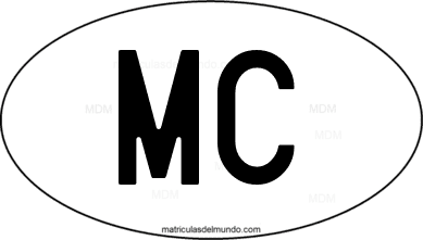 international oval code MC from Mónaco