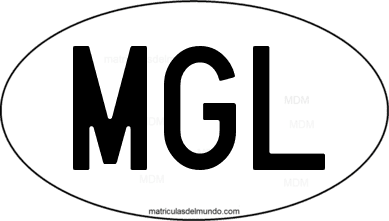 international oval code MGL from Mongolia