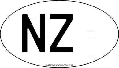 código internacional NZ de Nueva Zelanda
