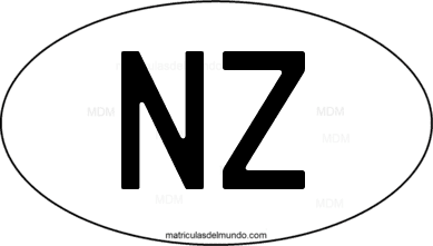 international oval code NZ from Nueva Zelanda