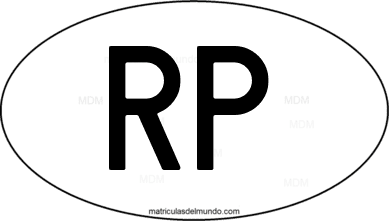 international oval code RP from Filipinas