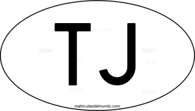 international oval code TJ from Tadjikistán