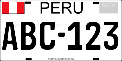 Creador de matrículas de Perú gratuito