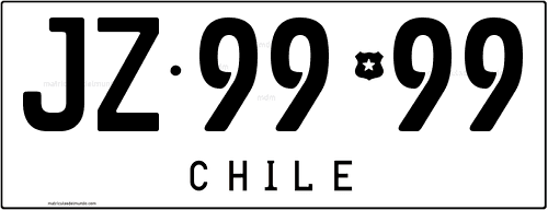 Imagen de patente de remolque de Chile con letra J al principio