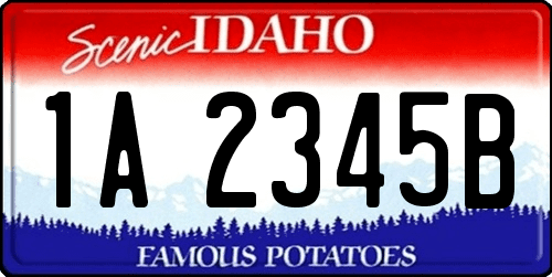 matricula de coche de Idaho Famous Potatoes