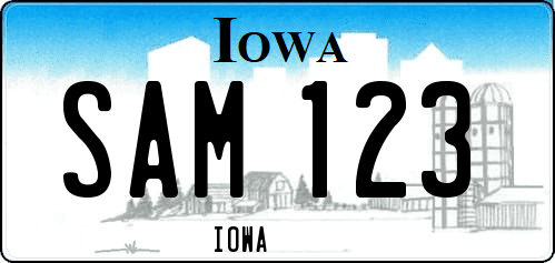 Matrícula de coche de Iowa