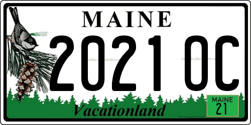 Matrícula de coche de Maine