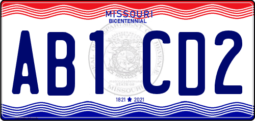 matricula de Missouri Bicentennial