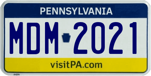 Matrícula de coche de Pennsylvania