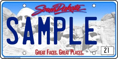 Matrícula de coche de Dakota del Sur
