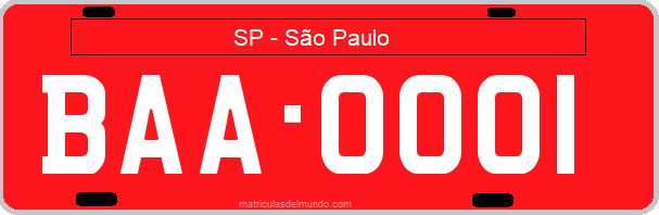 Genera y crea tu propia matricula de Brasil San Paulo buses,taxis y alquiler